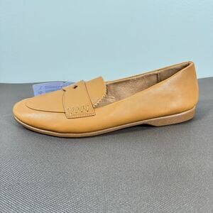 NWT Aerosoles Benvenuto Leather Penny Loafers Womens Size 10M Tan Minimalist